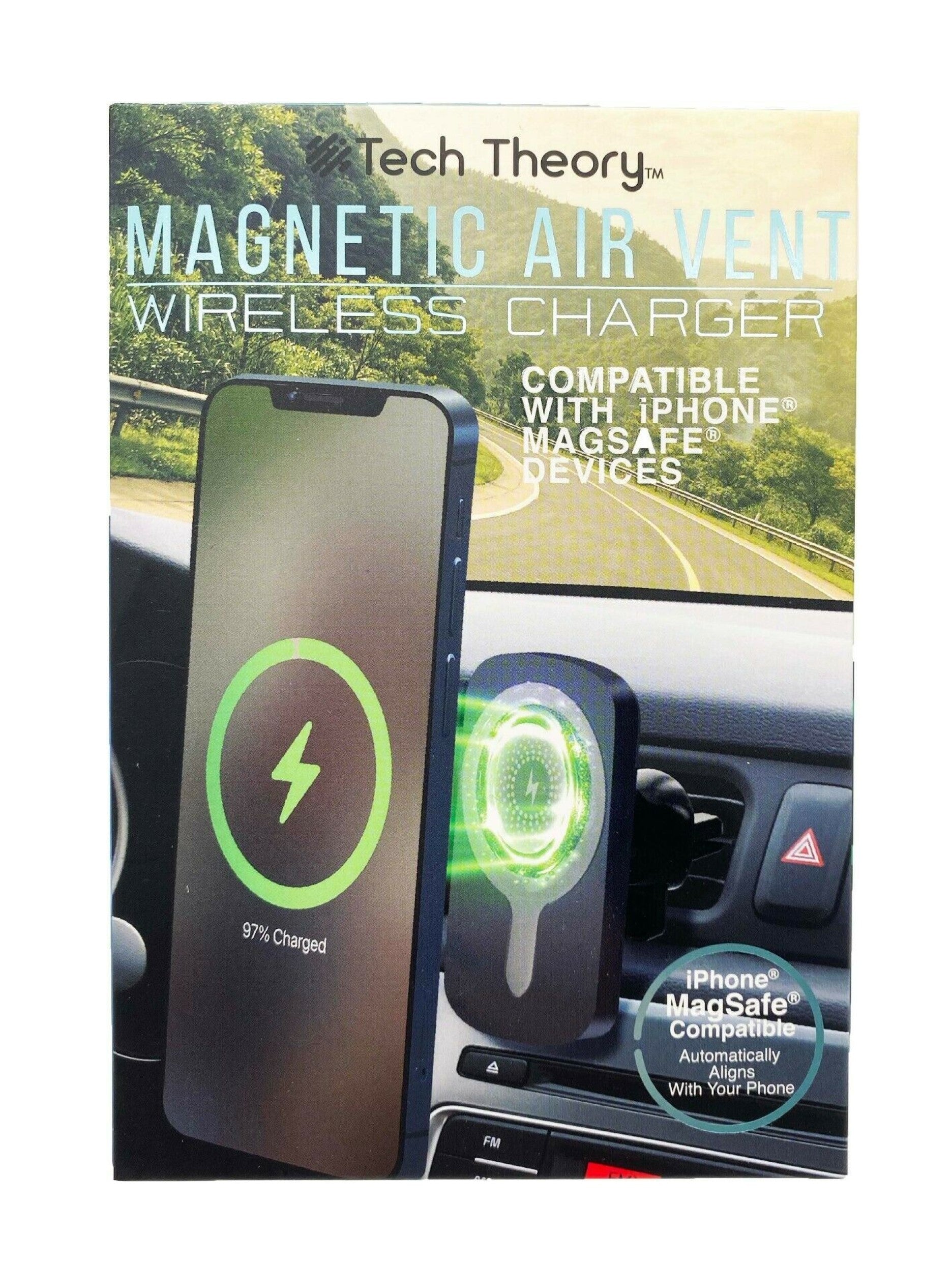 Tech Theory- Magnetic Air Vent Wireless Charger (iPhone MagSafe Compatible) (TT-MARVC-01