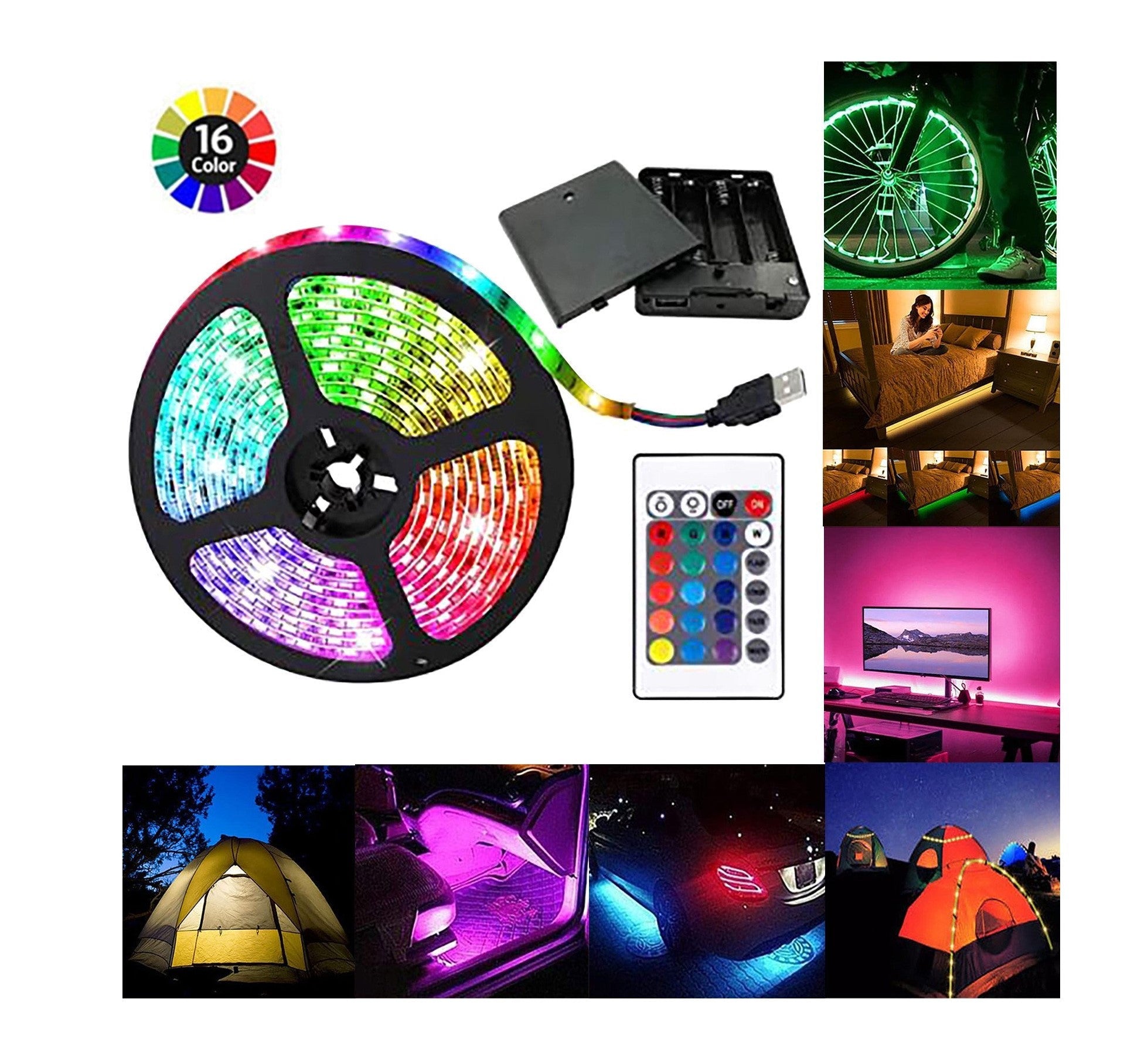 LED Strip Light w/ Remote (5050) - Available on 49ft/ 66ft/ 82ft/ 99ft Length