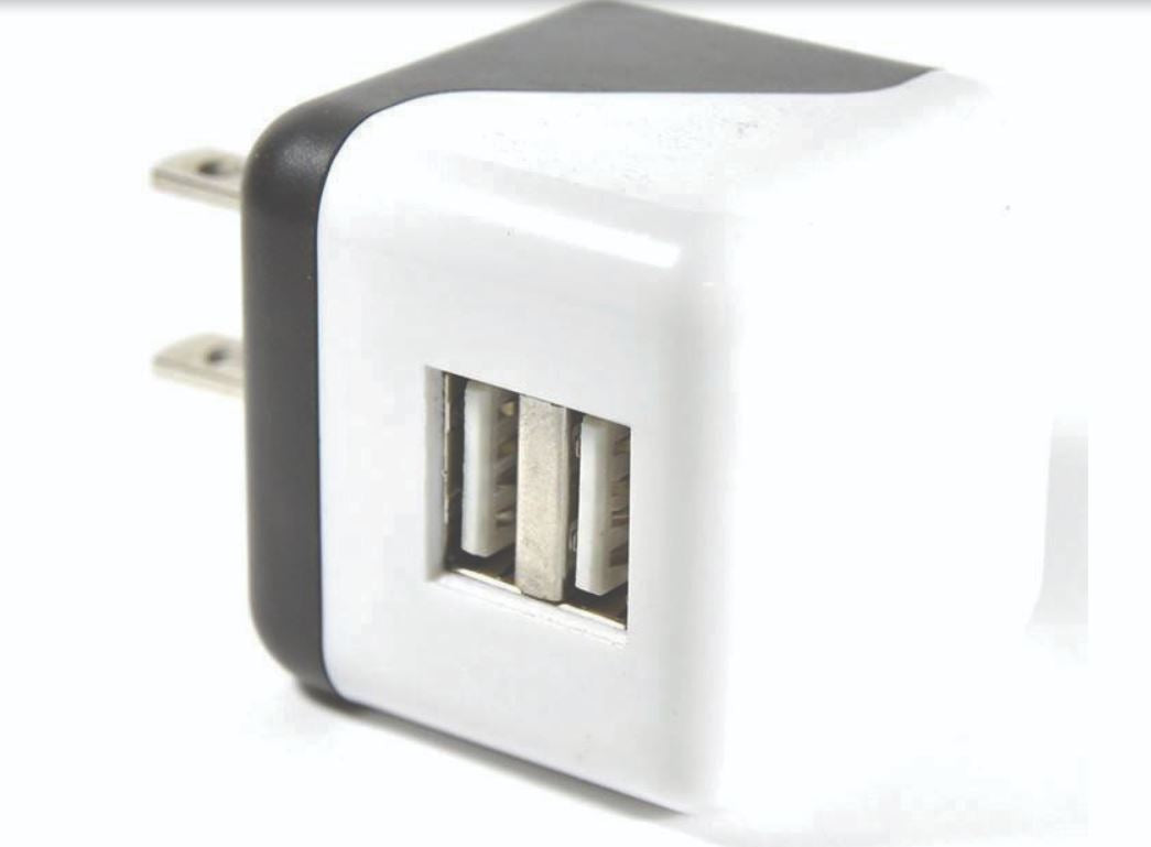 Cube Wall Adapter- 2 Port (Black/White)