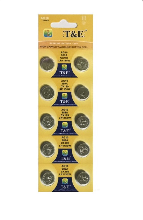 T&E Alkaline Battery (AG10/LR1130W)