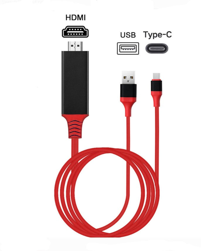 4K USB Type-C To HDTV Cable (2M- Red)