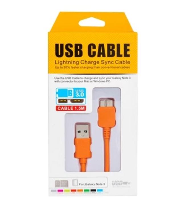 USB 3.0 Charging Data Cable for Samsung Galaxy Note 3, 5ft (KS-U330)