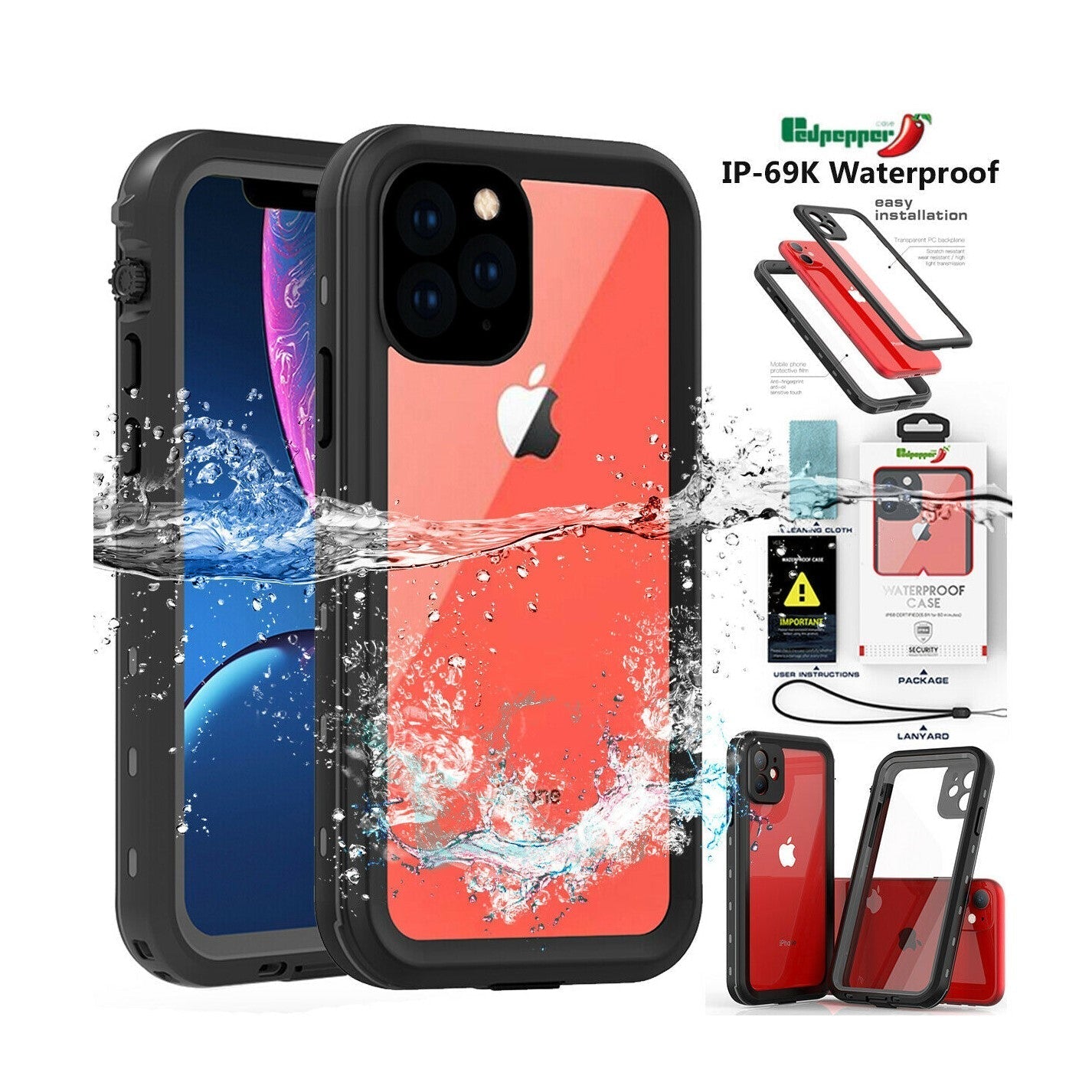 Case- Waterproof (Red Pepper) (All iPhones)